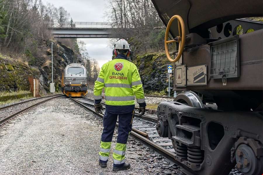 Transport av malm på tog fra Rana Gruber. Foto: Rana Gruber